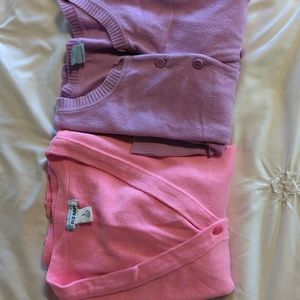 2 Girls button front sweaters size 10/12